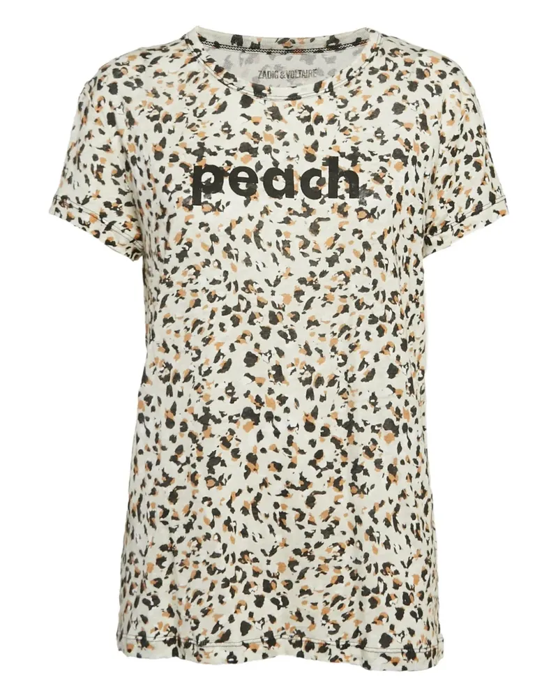 Zadig & Voltaire T-Shirt mit Leoparden-Print - Nude Nude