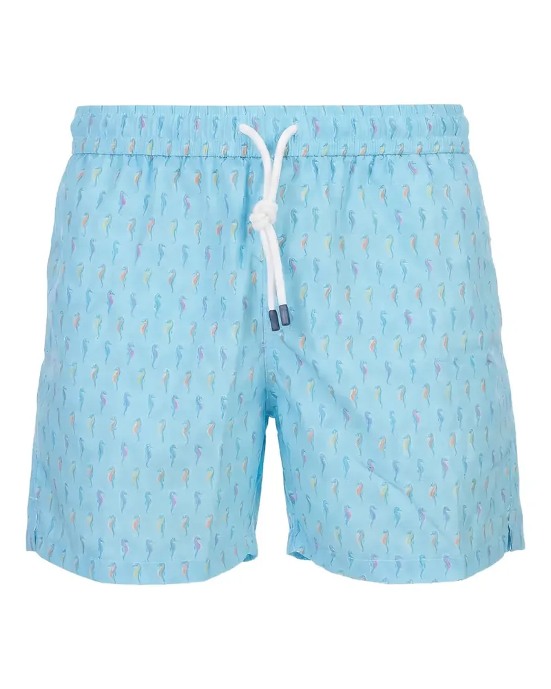 Fedeli seahorse-print swim shorts - Blau Blau