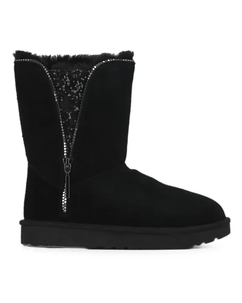 UGG Classic Zip Stiefel mit Pailletten - Schwarz Schwarz