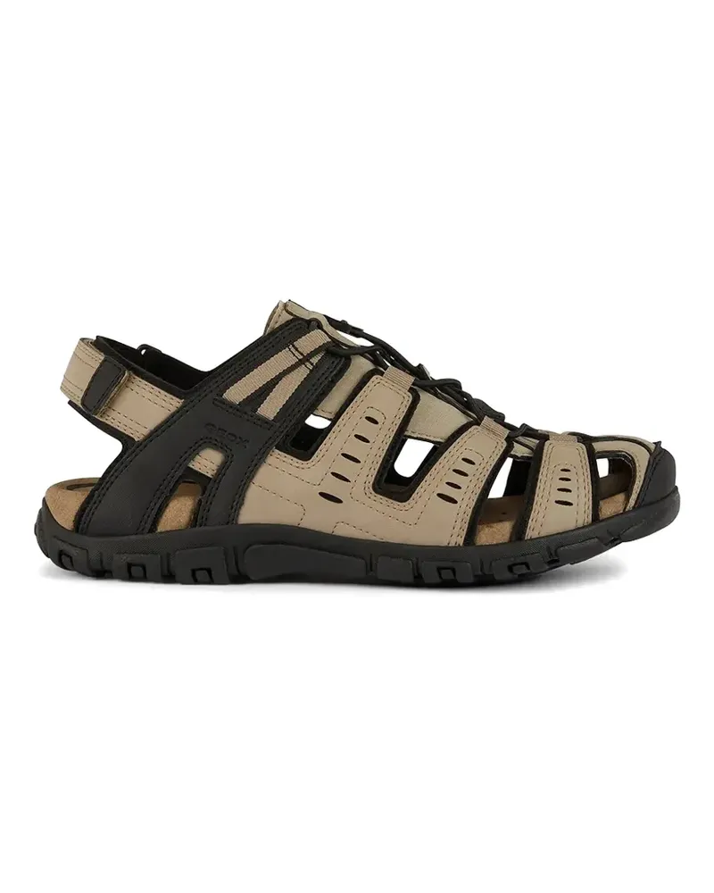 Geox Strada cut-out touch-strap sandals - Nude Nude