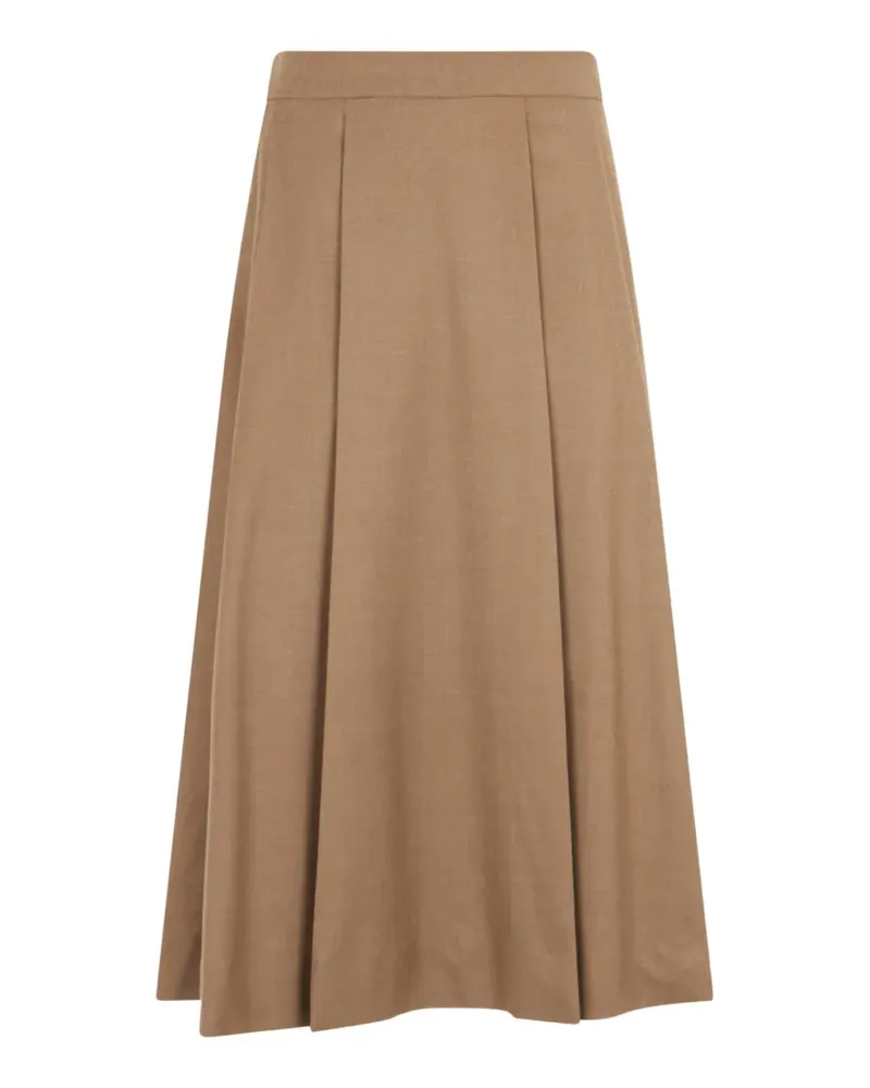 Slowear Midirock mit Falten - Nude Nude