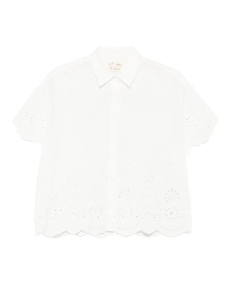 MC2 Saint Barth broderie-anglaise shirt - Weiß Weiß