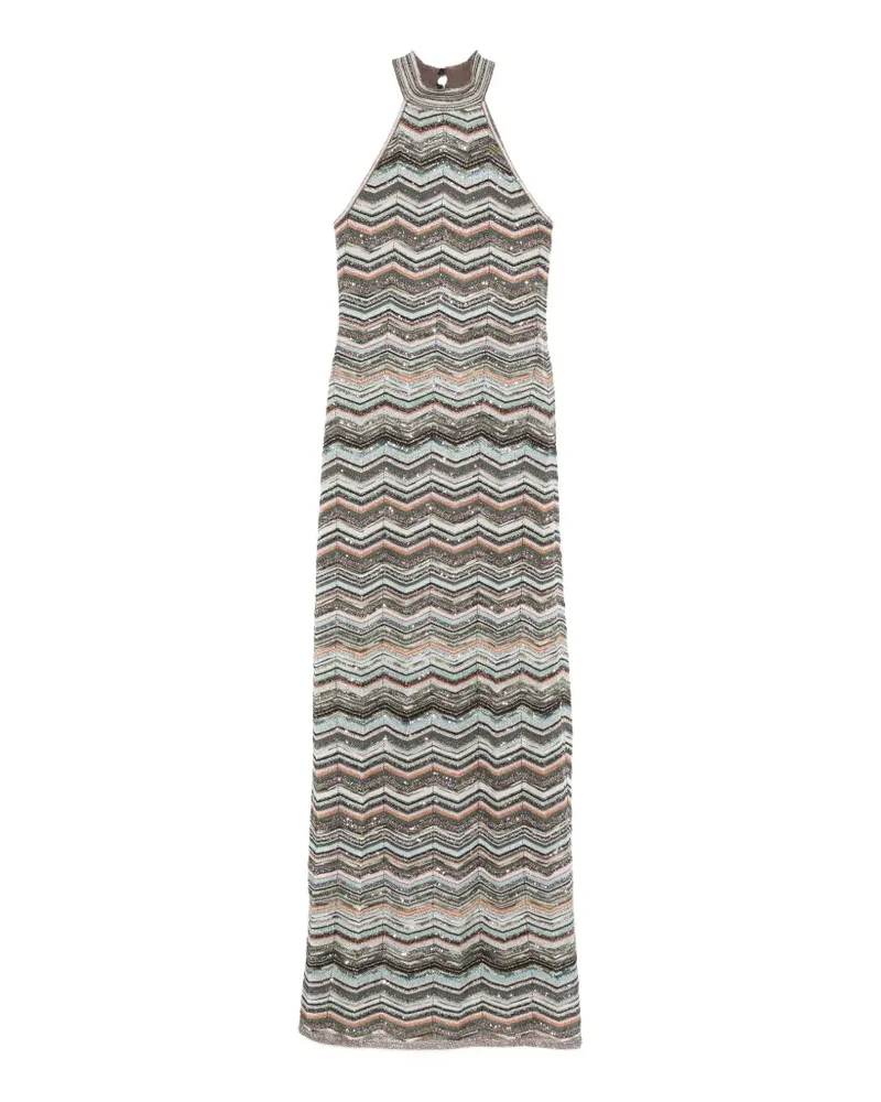 Missoni zigzag-pattern maxi dress - Nude Nude