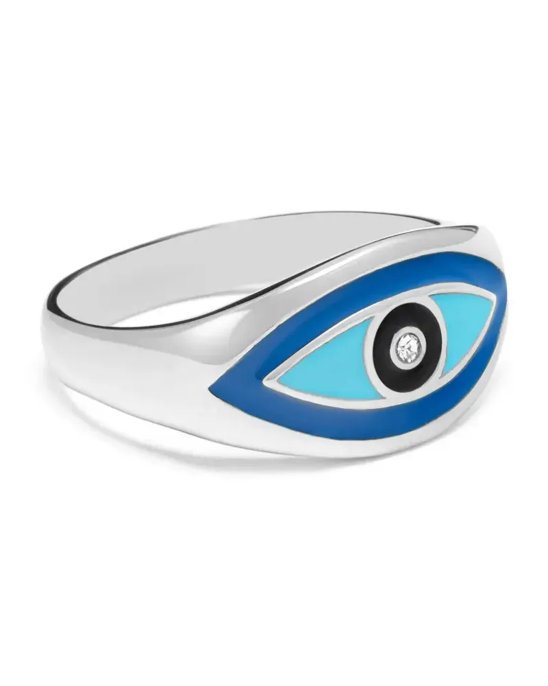 Nialaya Evil Eye Ring - Silber Silber