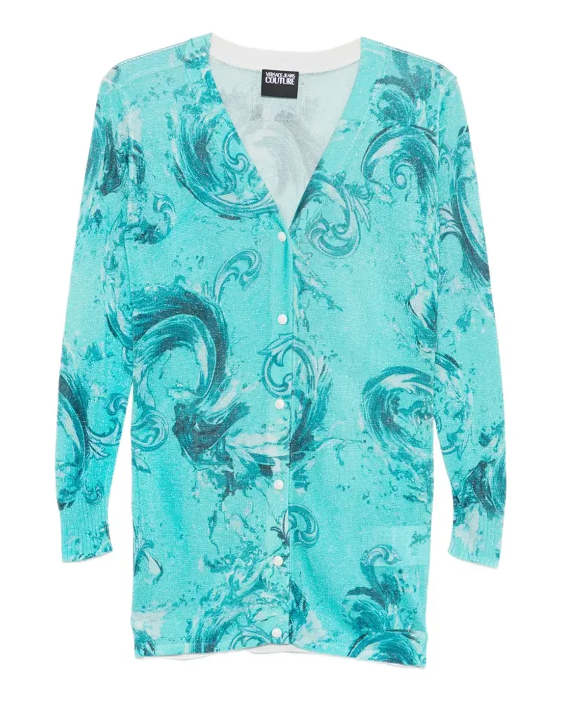 Versace Jeans printed cardigan - Blau Blau