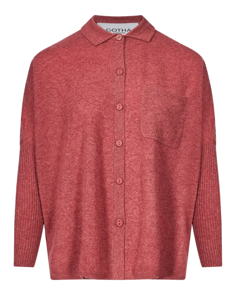 Gotha Andrea button-up chest-pocket sweater - Rot Rot