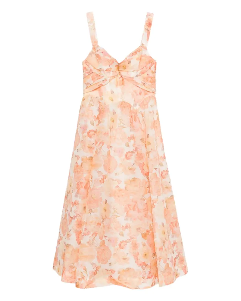 Zimmermann Rebellion floral midi dress - Orange Orange