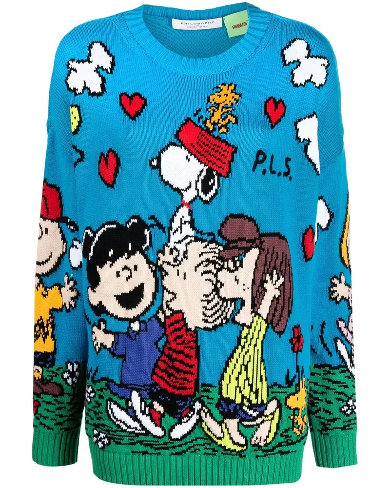 Philosophy Di Lorenzo Serafini x Peanuts™ Pullover - Blau Blau