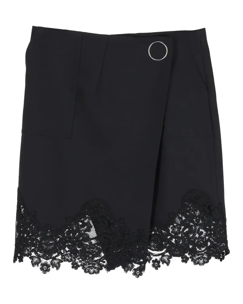 Sandro lace-trim mini skirt - Schwarz Schwarz