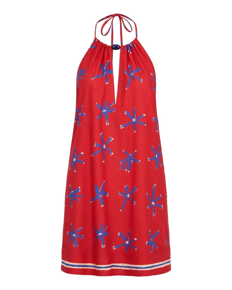 STAUD Dani Neckholder-Minikleid - Rot Rot