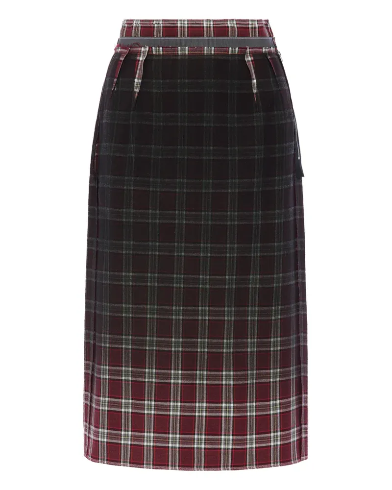 Maison Margiela Midirock mit Schottenkaro - Rot Rot