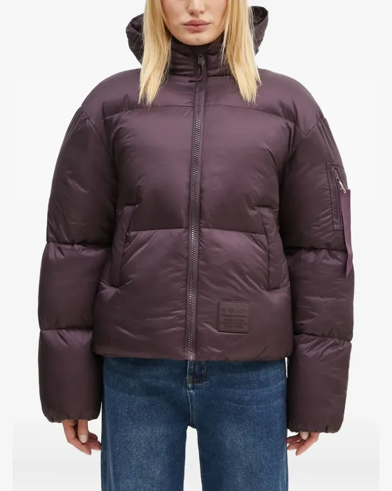 Alpha Industries Cloud hooded puffer jacket - Rot Rot
