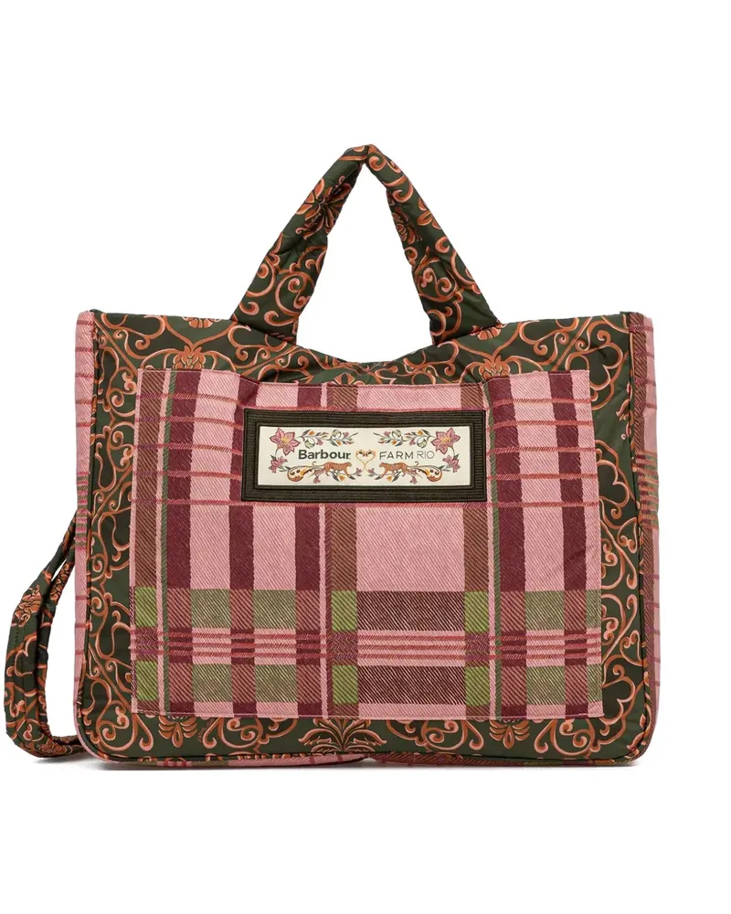 Barbour x Farm Rio Maria Clara tote bag - Rosa Rosa