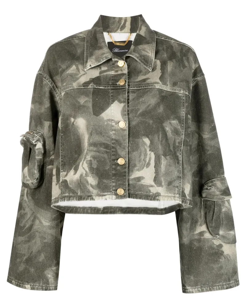 Blumarine Blazer mit abstraktem Print - Grau Grau