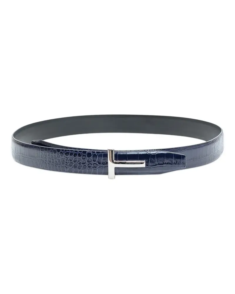 Tom Ford T Icon buckle belt - Blau Blau
