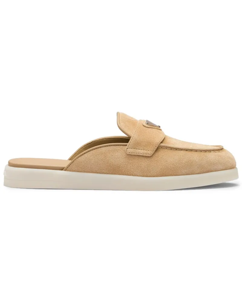 Prada Mules aus Wildleder - Nude Nude