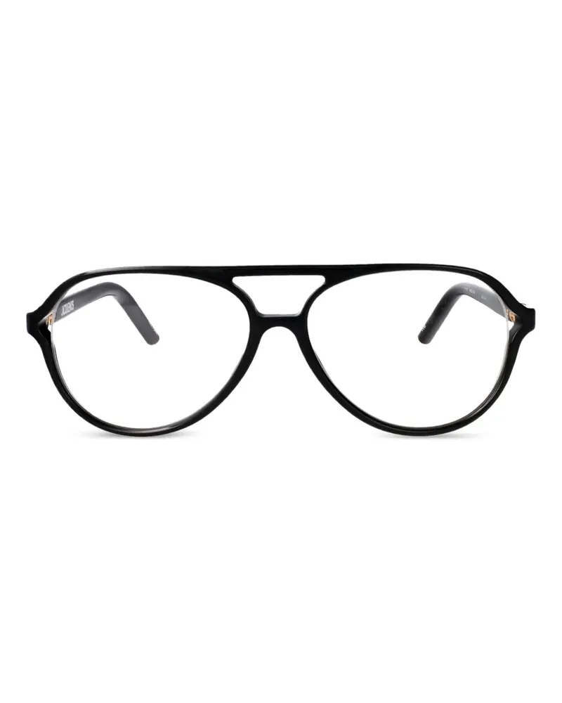 Jacquemus Pastro Pilotenbrille - Schwarz Schwarz