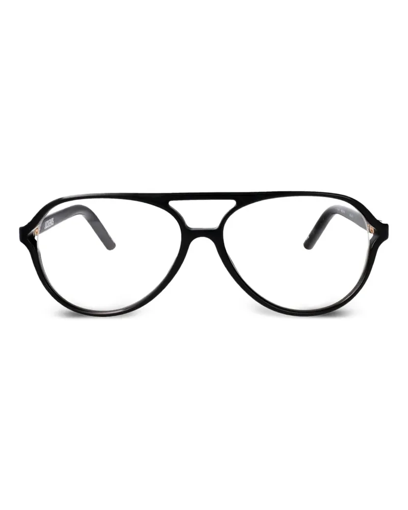 Jacquemus Pastro Pilotenbrille - Schwarz Schwarz