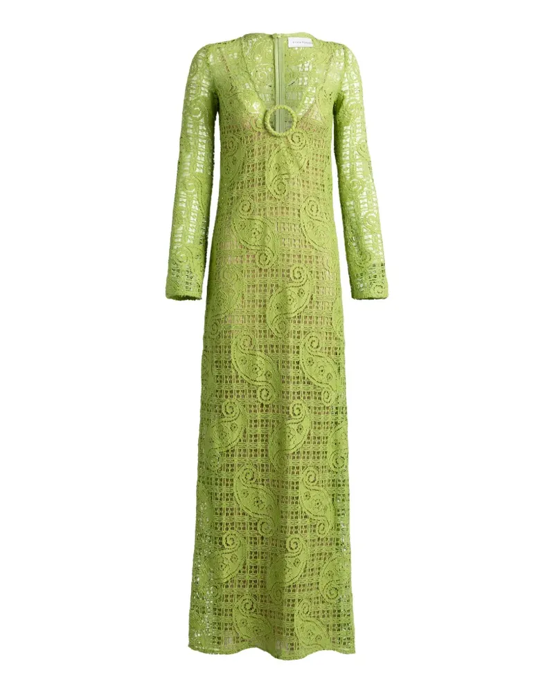 Silvia Tcherassi Bette paisley-lace maxi dress - Grün Grün
