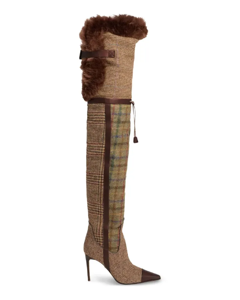 Dsquared2 Stiefel mit klassischem Karo-Absatz - Braun Braun