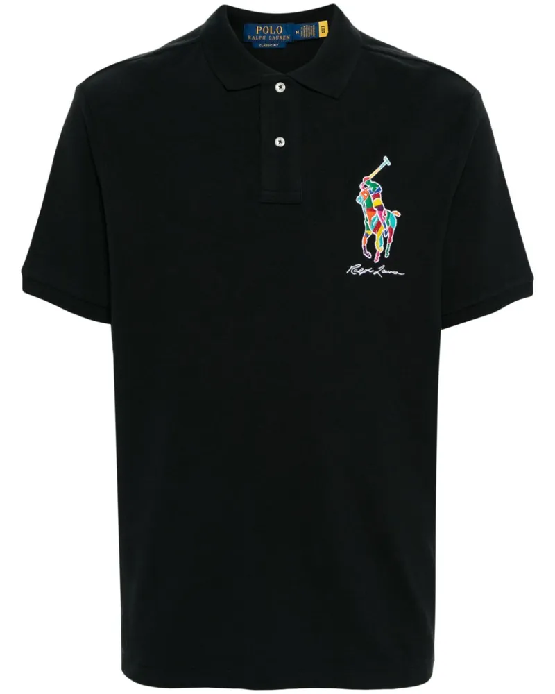 Ralph Lauren Poloshirt mit Polo Pony - Schwarz Schwarz