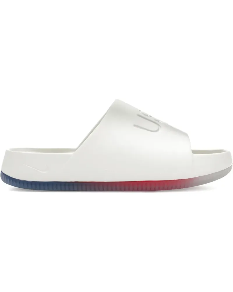 Nike Calm Pantoletten mit Prägung - Weiß Weiß