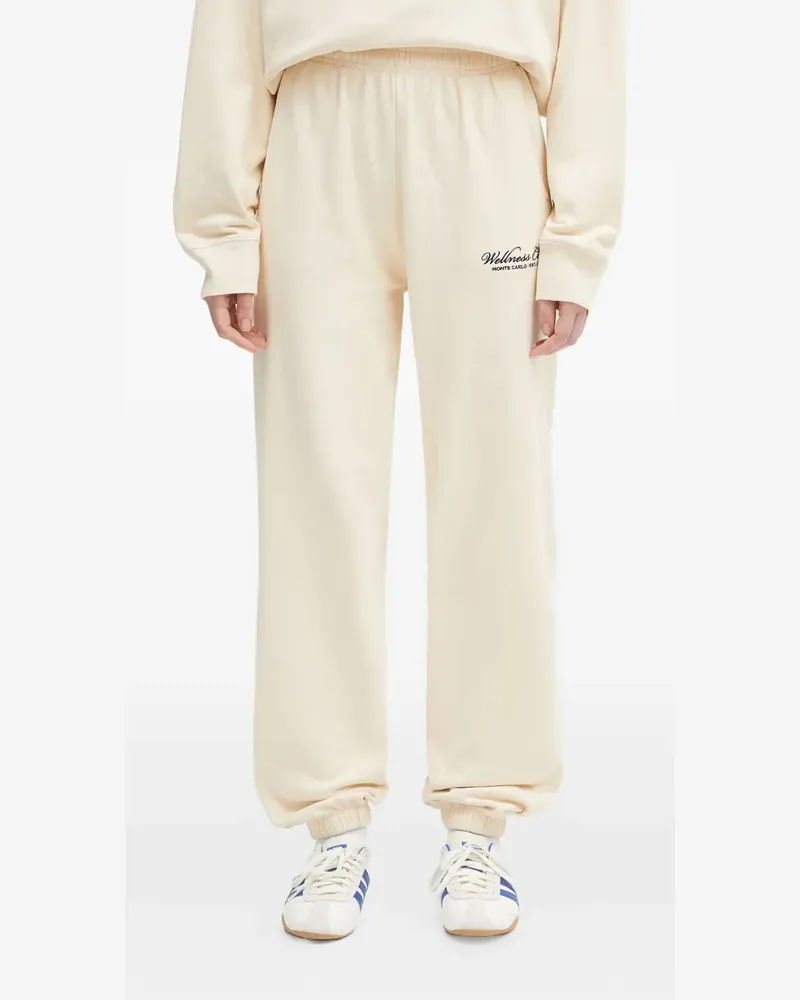 SPORTY & RICH Bestickte Hose mit Umschlag - Nude Nude