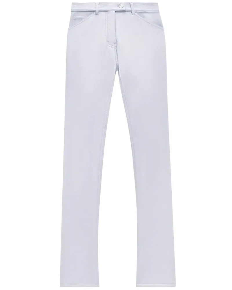 Courrèges Straight-Leg-Hose aus Vinyl - Violett Violett