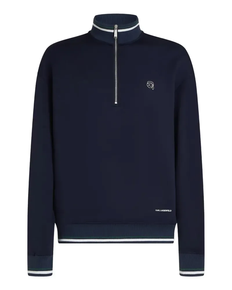 Karl Lagerfeld Sweatshirt mit Reißverschluss - Blau Blau