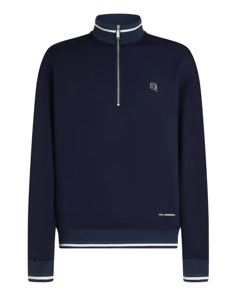 Karl Lagerfeld Sweatshirt mit Reißverschluss - Blau Blau