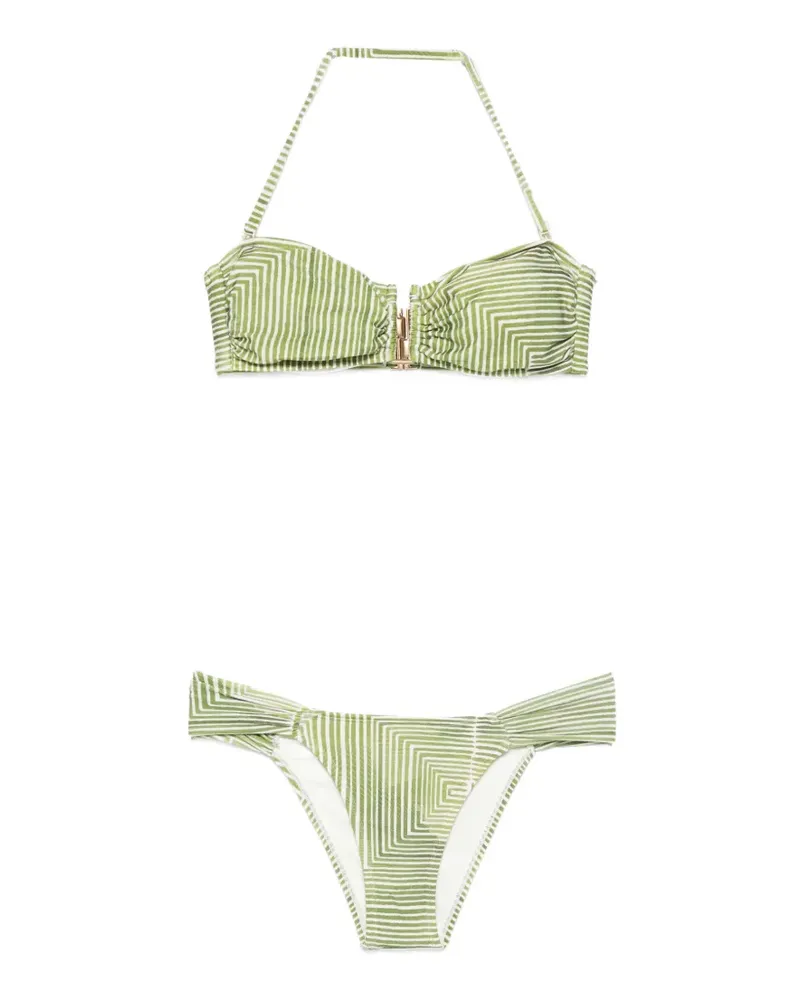 Lenny Niemeyer righe geometric bikini - Grün Grün
