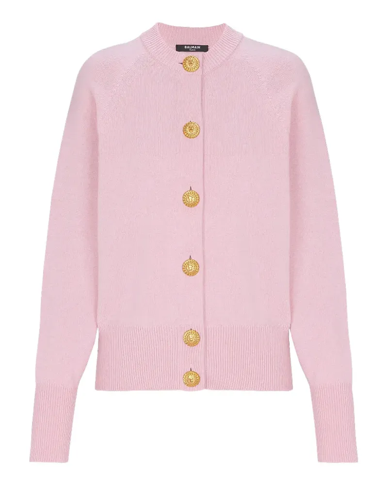 Balmain Geknöpfter Cardigan - Rosa Rosa