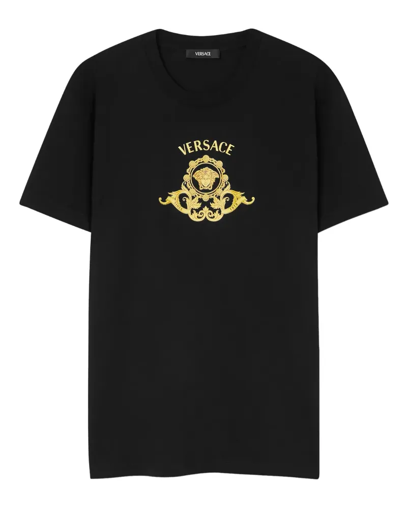 Versace T-Shirt mit Medusa-Print - Schwarz Schwarz
