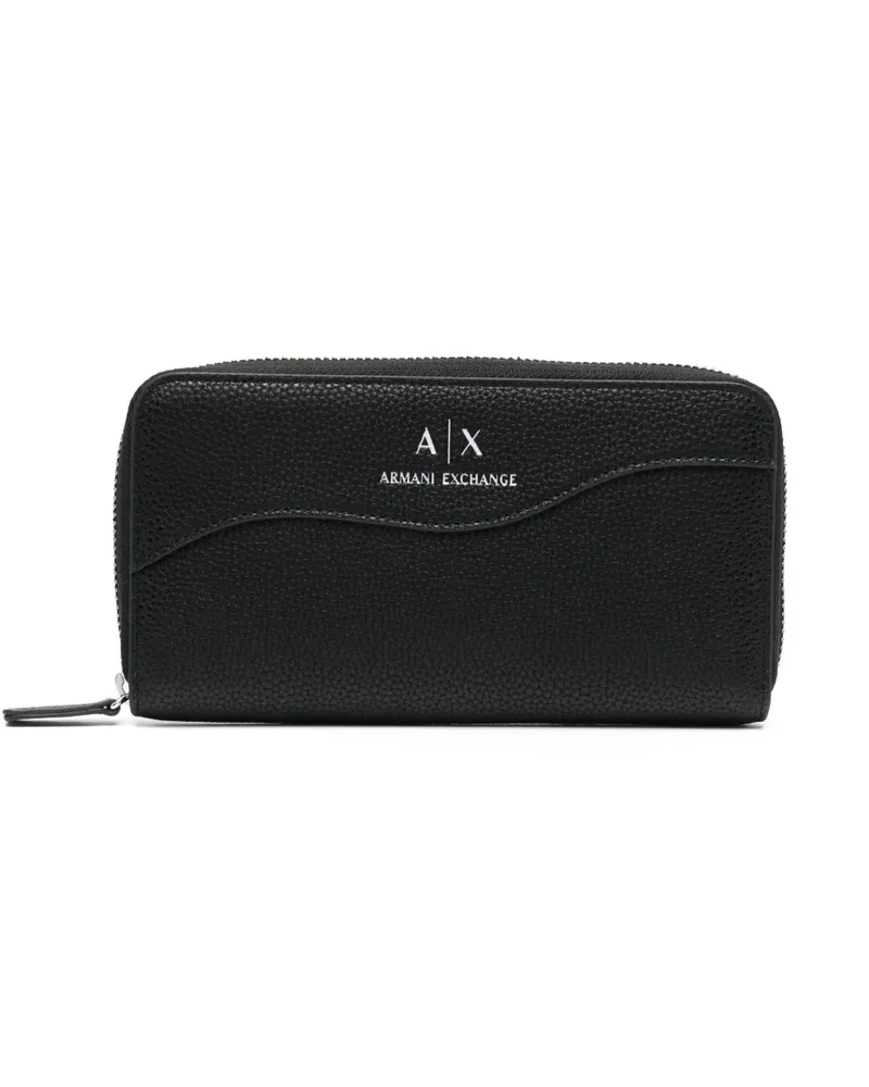 Armani Exchange Portemonnaie mit Logo-Print - Schwarz Schwarz