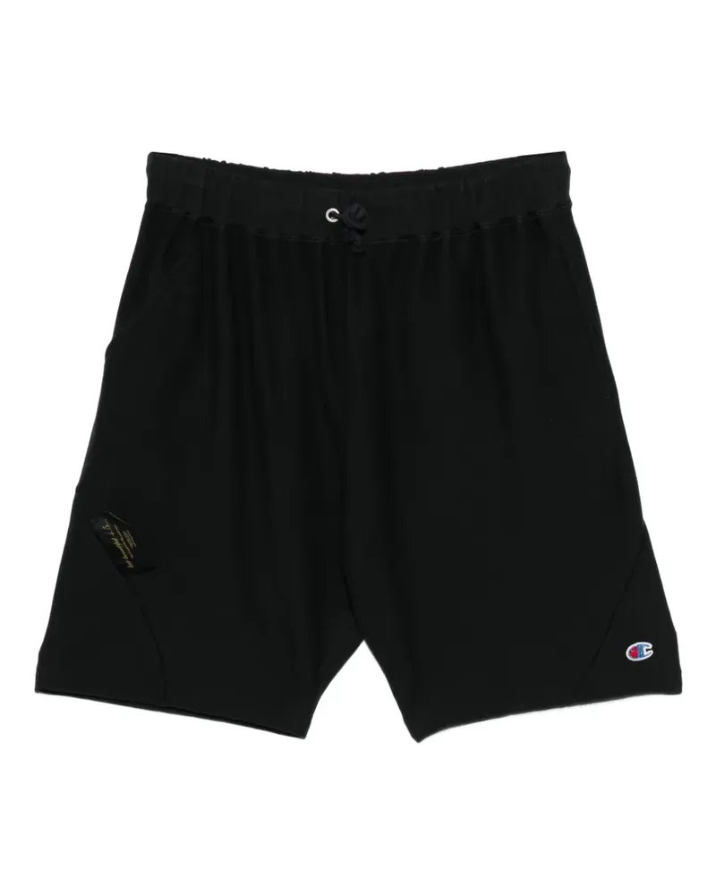 Undercover x Champion Shorts mit Logo-Prägung - Schwarz Schwarz