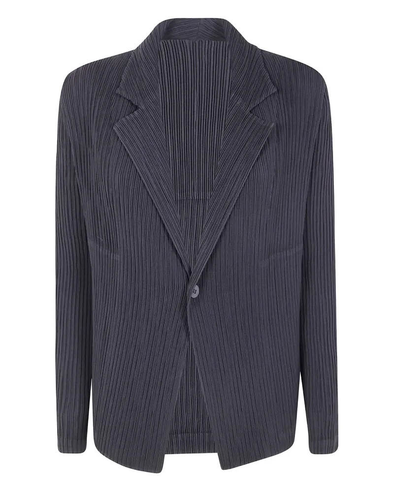 Issey Miyake Hatching Pleats Jacke mit Falten - Schwarz Schwarz