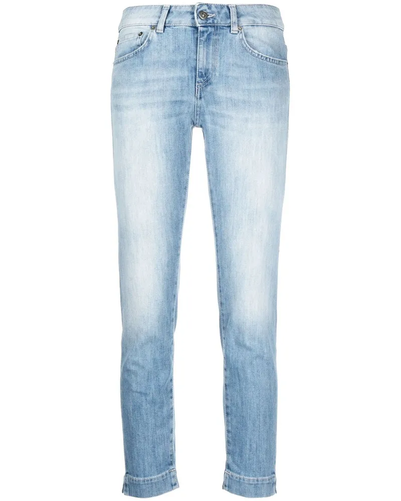 Dondup Gerade Cropped-Jeans - Blau Blau