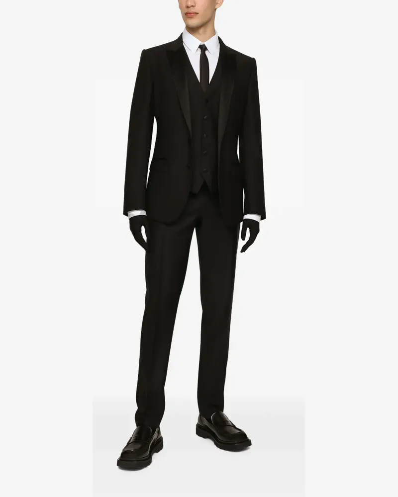 Dolce & Gabbana Einreihiger Anzug - Schwarz Schwarz