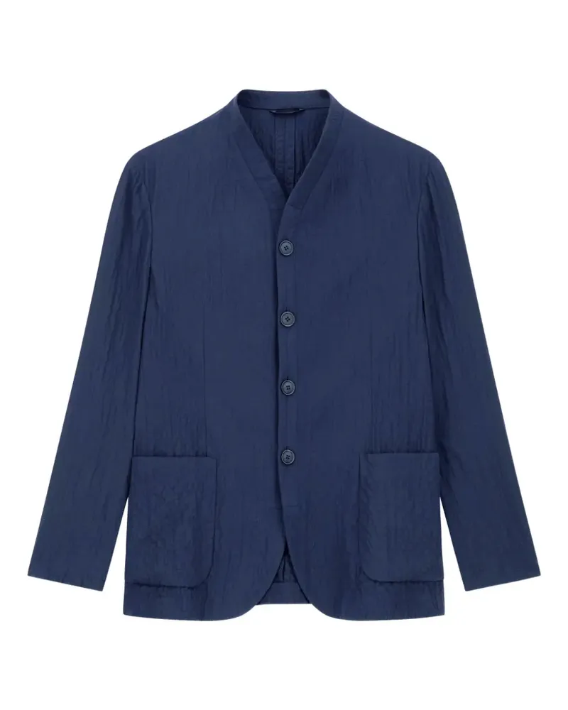 Giorgio Armani Jacke mit Mandarinkragen - Blau Blau