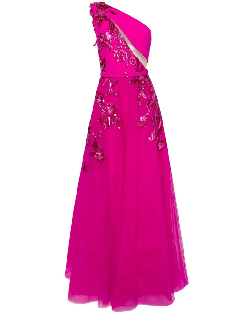 Saiid Kobeisy Asymmetrisches Abendkleid - Rosa Rosa