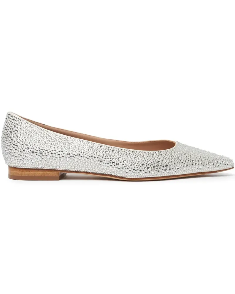 Scarosso Verzierte Ballerinas - Weiß Weiß