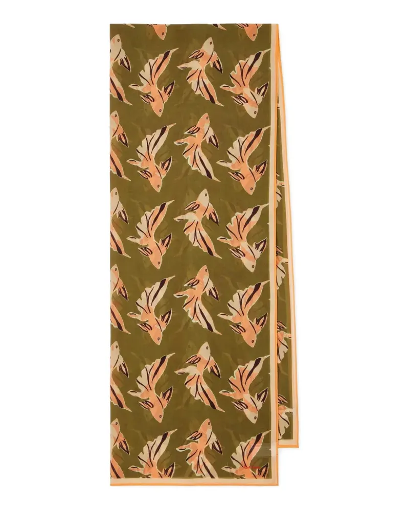 Paul Smith Le Peche Fish printed scarf - Grün Grün