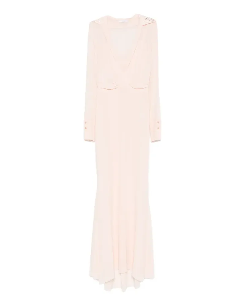 Patrizia Pepe crystal-embellished maxi dress - Rosa Rosa