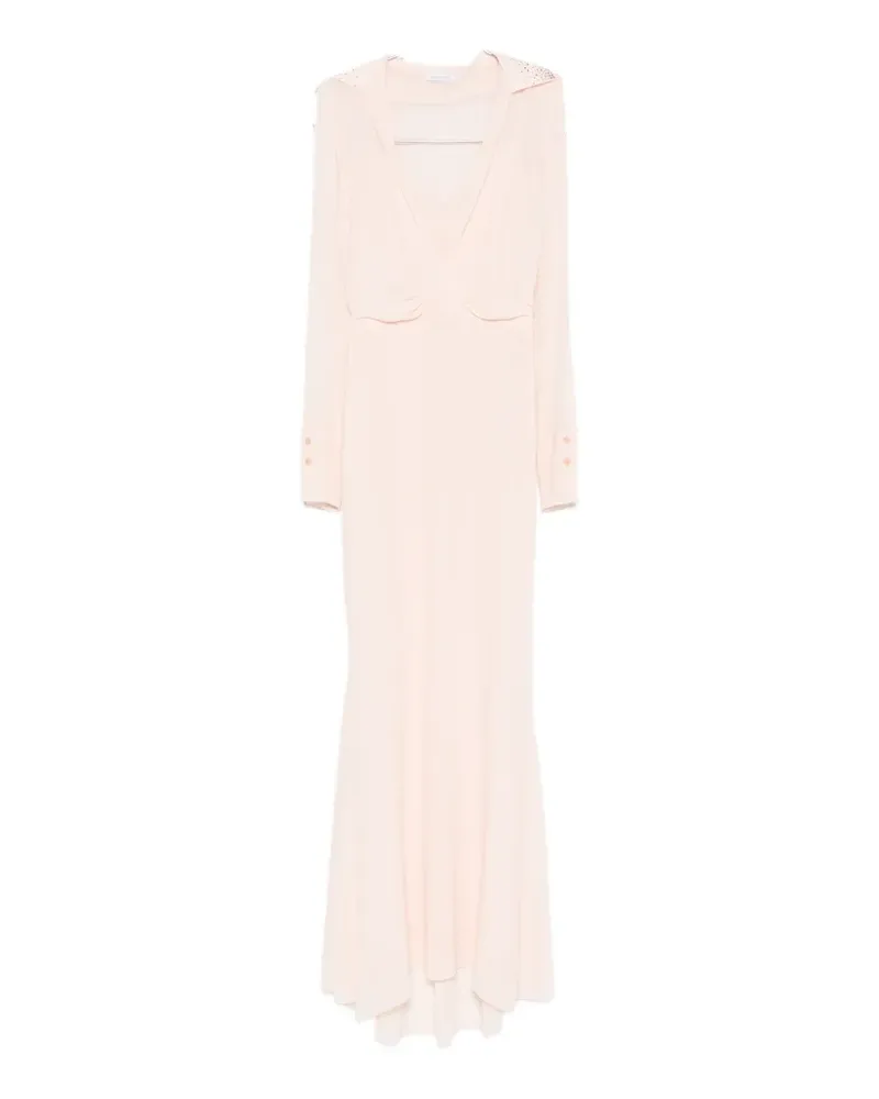 Patrizia Pepe crystal-embellished maxi dress - Rosa Rosa