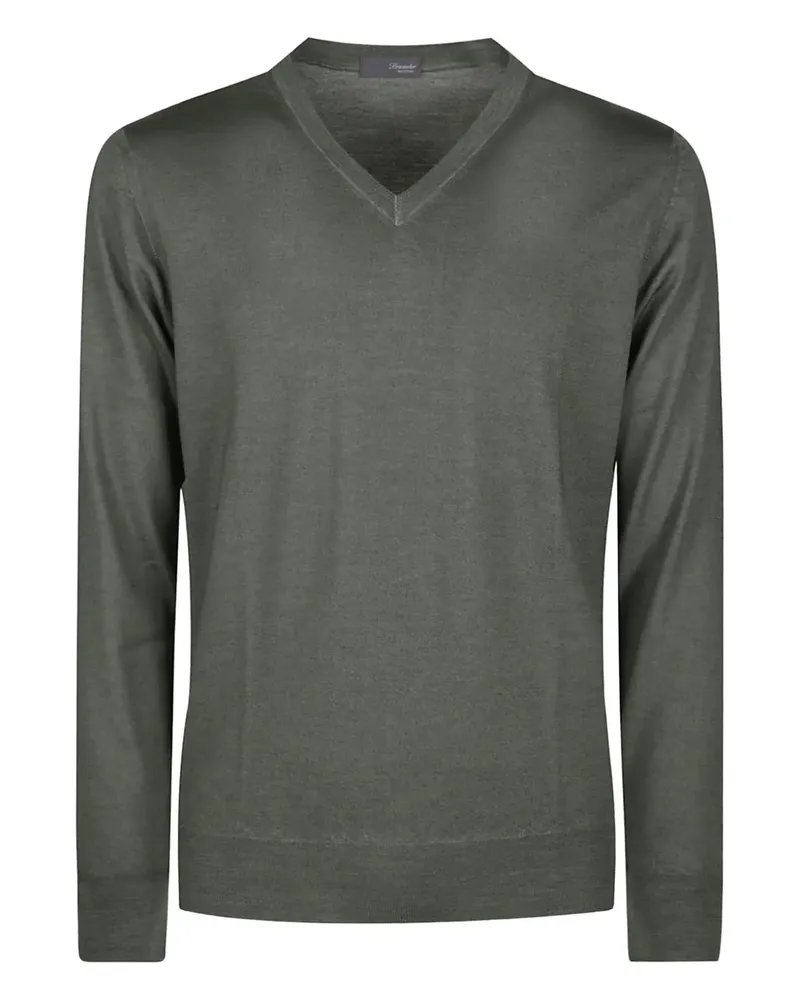 Drumohr  Pullover mit V-Ausschnitt - Grün Grün