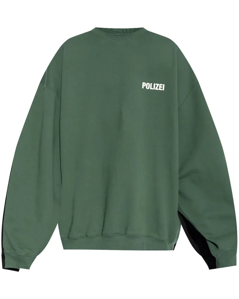 VETEMENTS Polizei Sweatshirt Grün