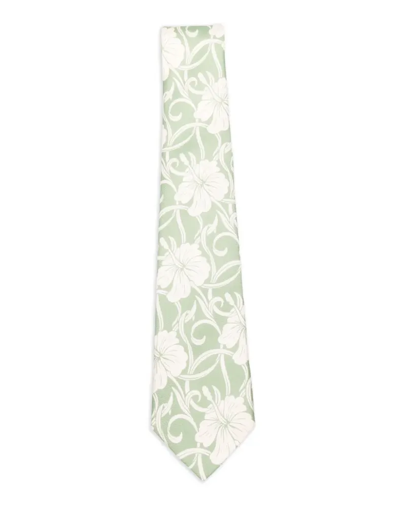 Drôle de Monsieur floral-print tie - Grün Grün