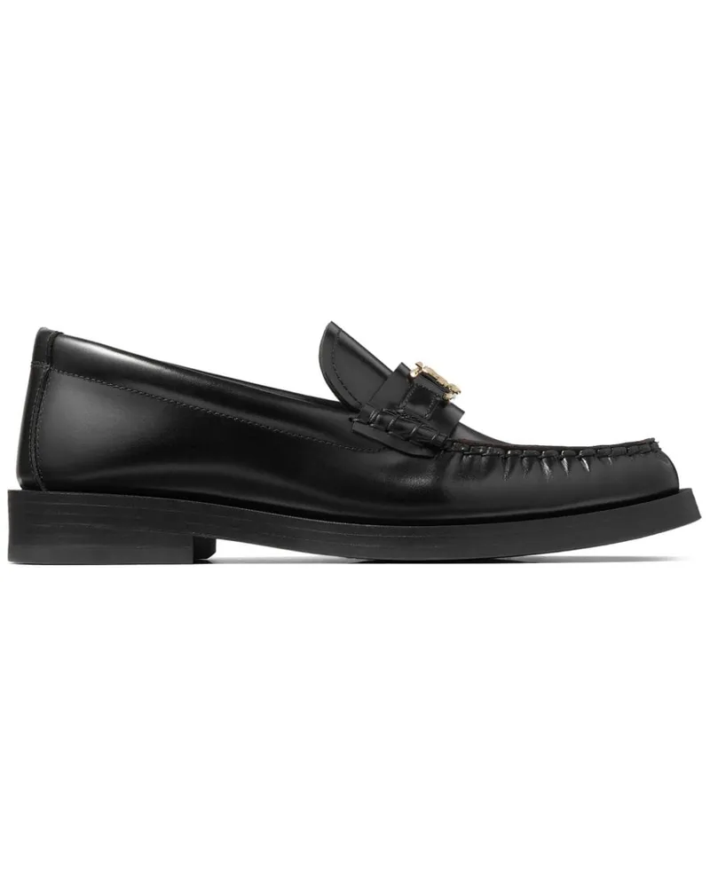 Jimmy Choo Addie Loafer mit Logo-Schild - Schwarz Schwarz