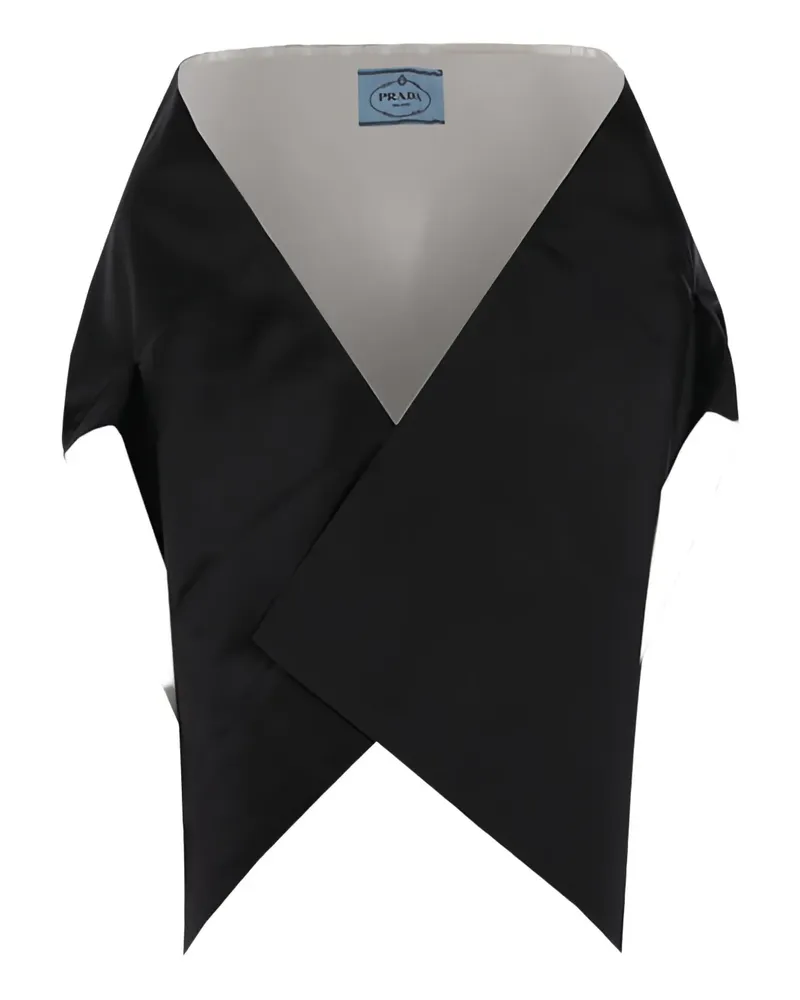 Prada Stola aus Satin mit Schlitz - Schwarz Schwarz