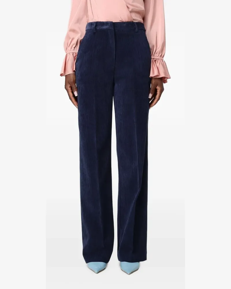Hanita Weite High-Waist-Hose - Blau Blau